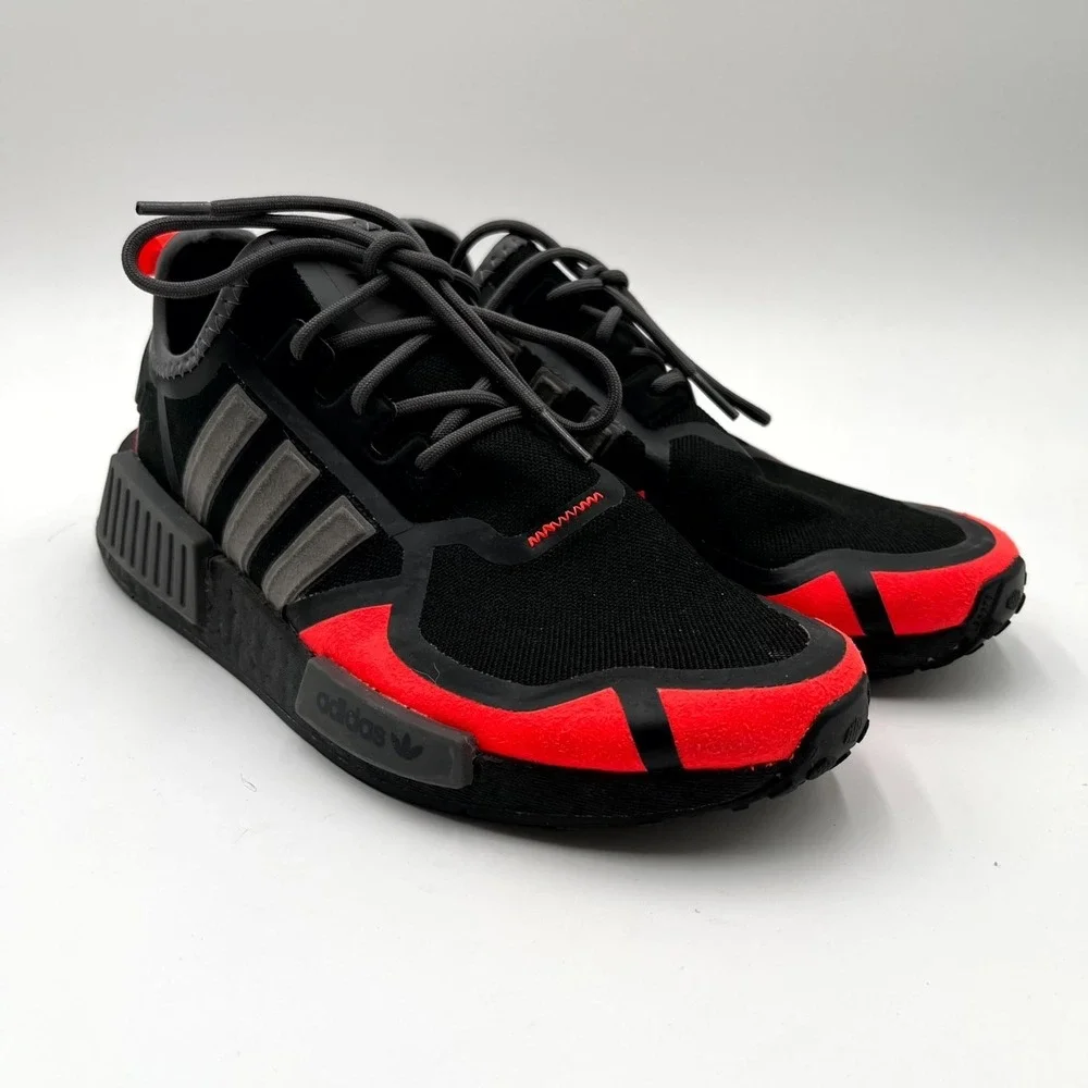 Adidas NMD-R1 GV7350‎ Sneakers Men's US 7 Black Solar Red Athletic Running Shoes